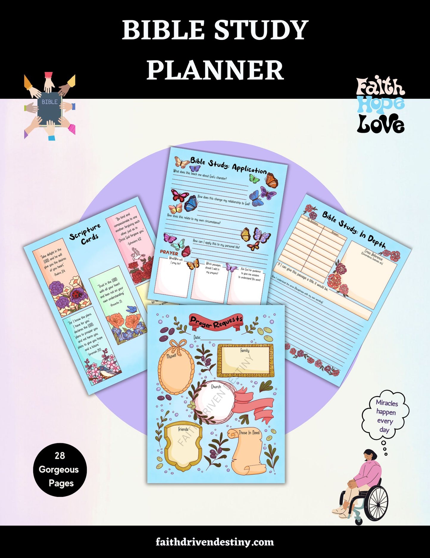 bible study planner color image