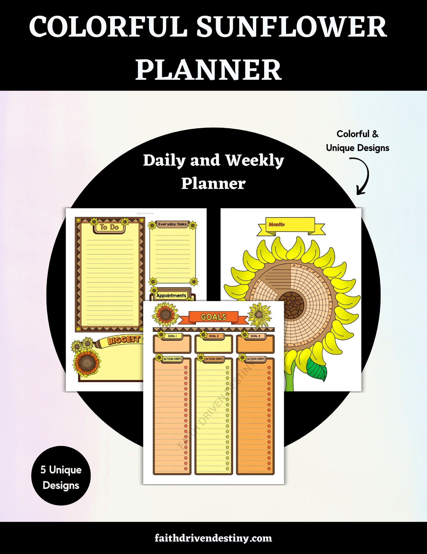 Sunflower planner product image